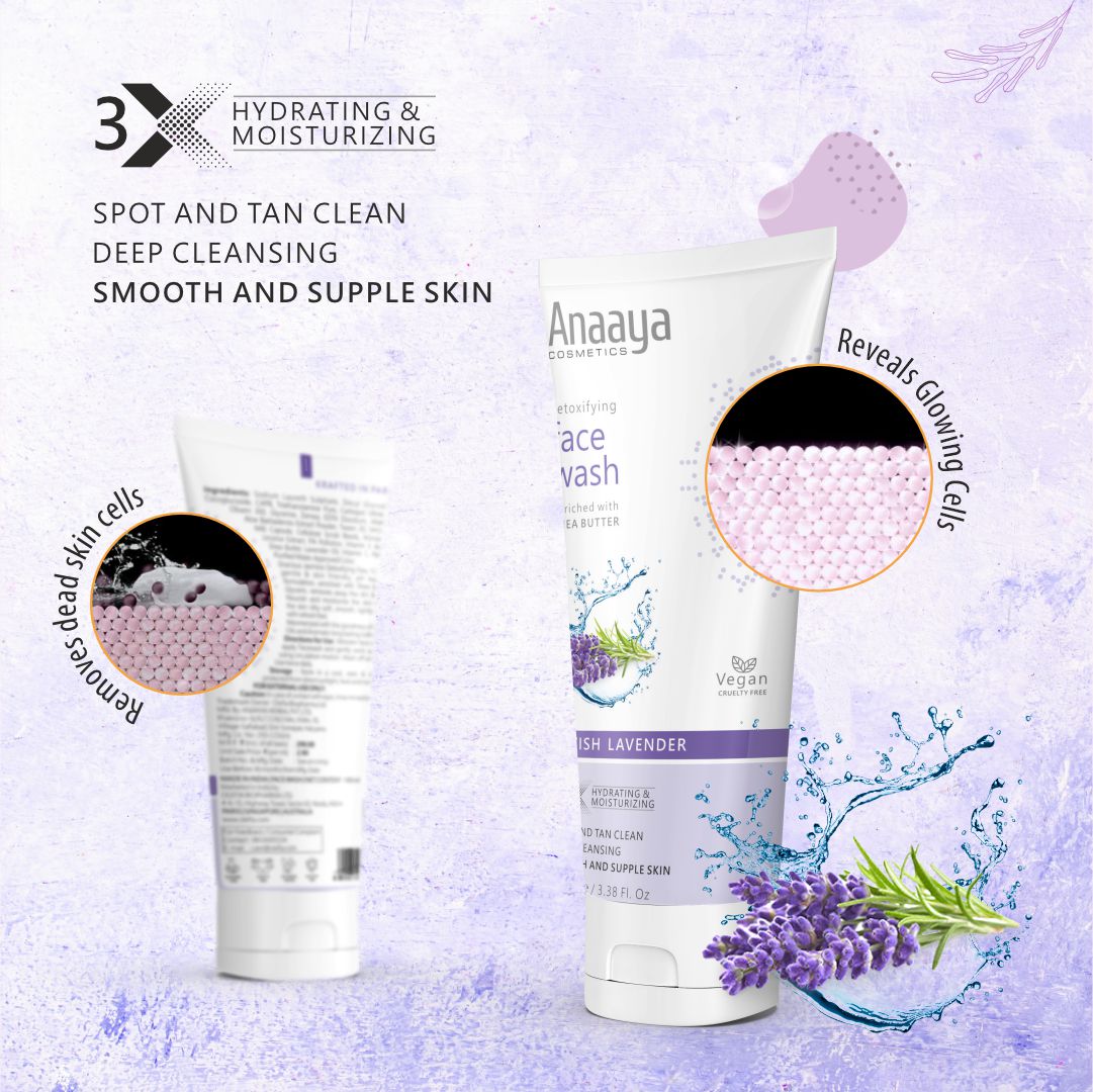 Detoxifying Face Wash | Lavish Lavender | Spot and Tan clean | Deep Cleansing 100ml