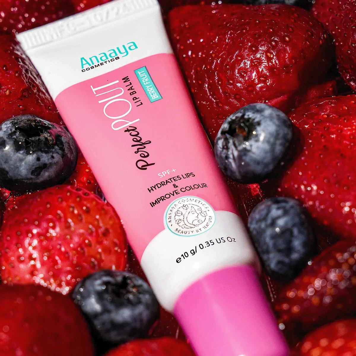 Anaaya Perfect Pout Lip Balm SPF 30 Enriched with Shea and Cocoa Butter Berry Fruit
