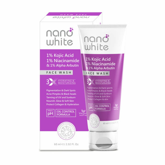 Nano White Face Wash | Kojic Acid, Niacinamide & Alpha Arbutin