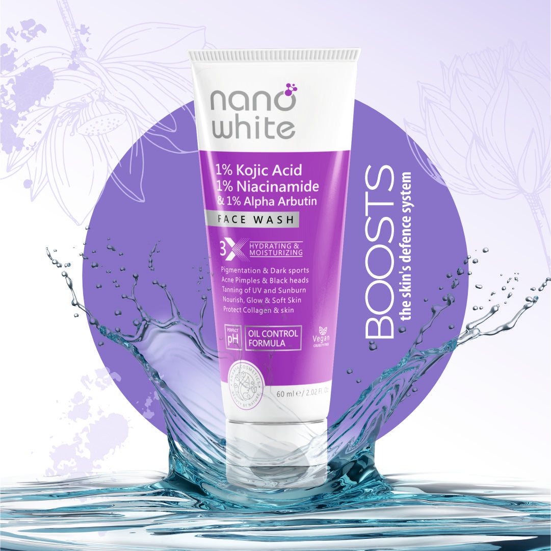 Nano White Face Wash | Kojic Acid, Niacinamide & Alpha Arbutin