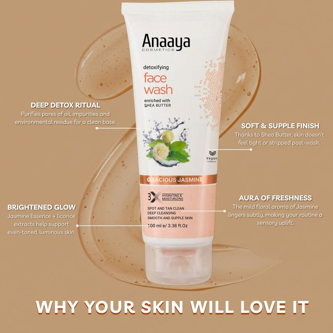 Jasmine Face Wash with Shea Butter for Gentle Detox