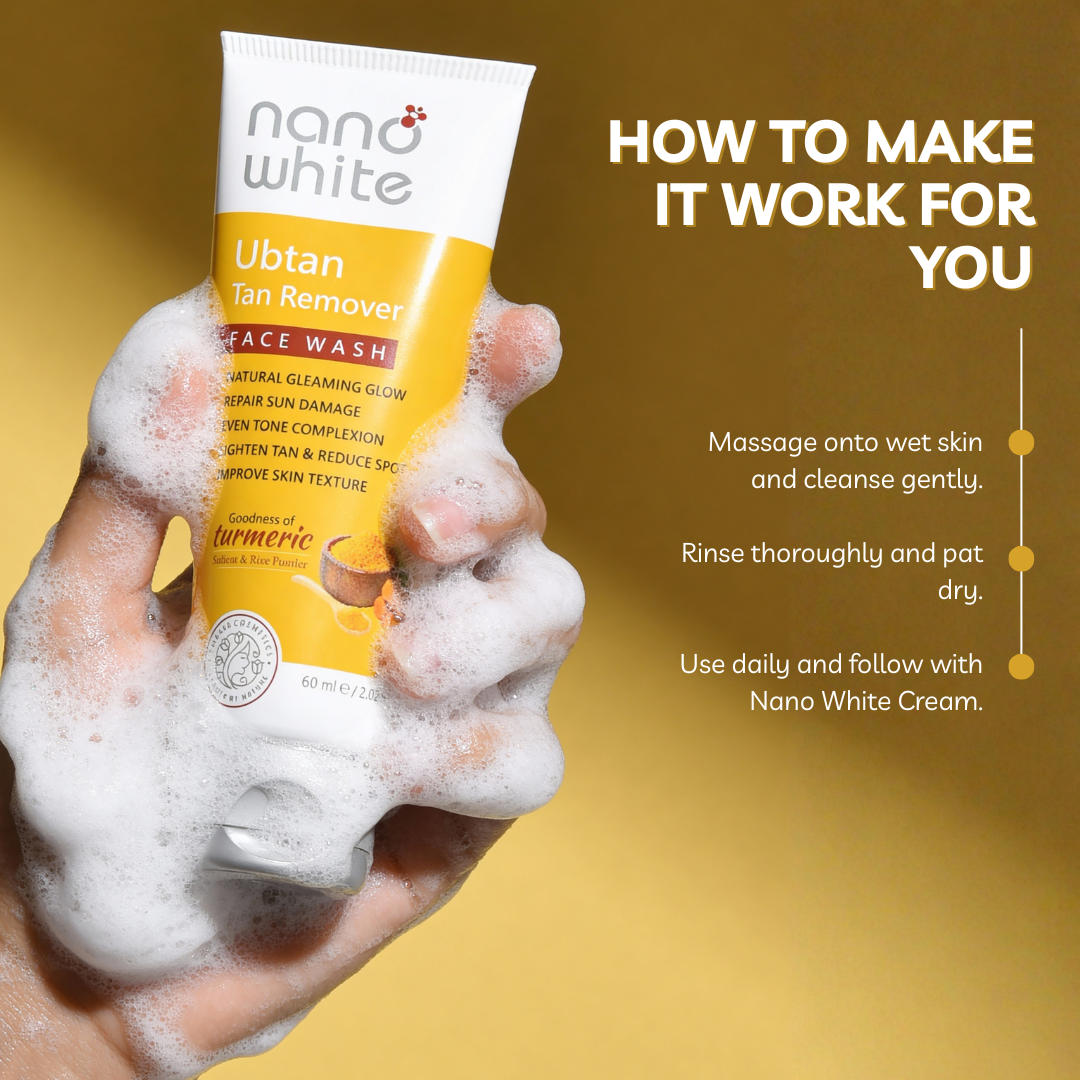 Natural Glow Ubtan Face Wash with Turmeric and Saffron for Tan Removal