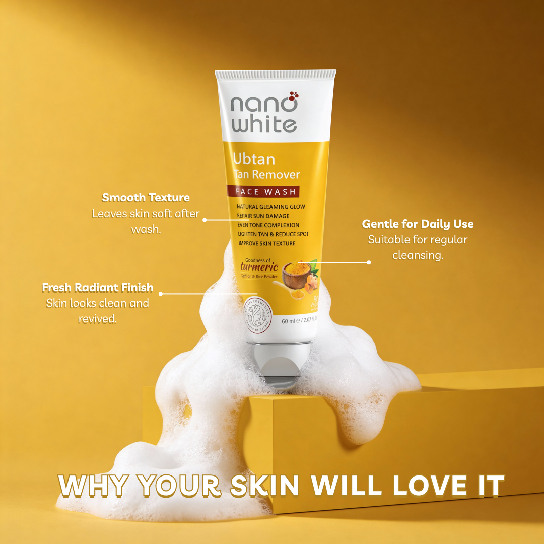 Natural Glow Ubtan Face Wash with Turmeric and Saffron for Tan Removal