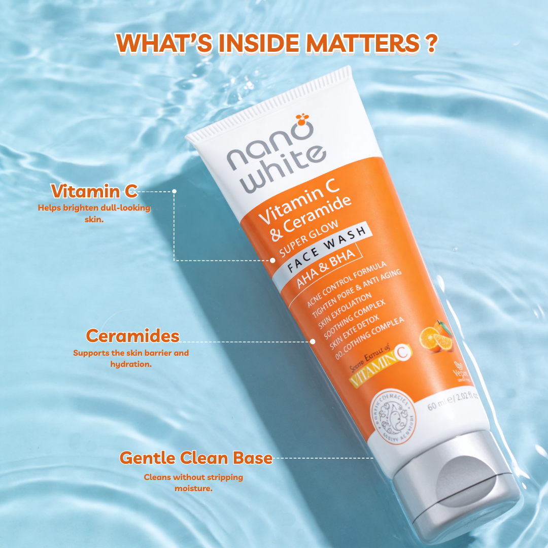 Vitamin C Face Wash with AHA and BHA for Acne Control