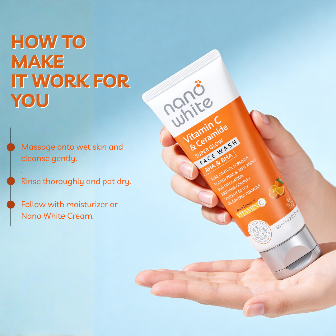 Vitamin C Face Wash with AHA and BHA for Acne Control