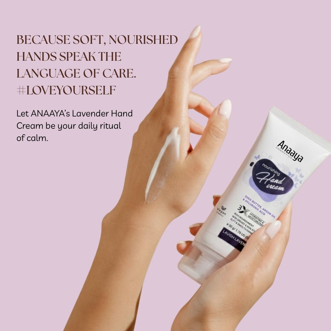 Nourishing Hand Cream |Lavish Lavender | with Shea Butter, argan Oil & Hyaluronic Acid 50 g