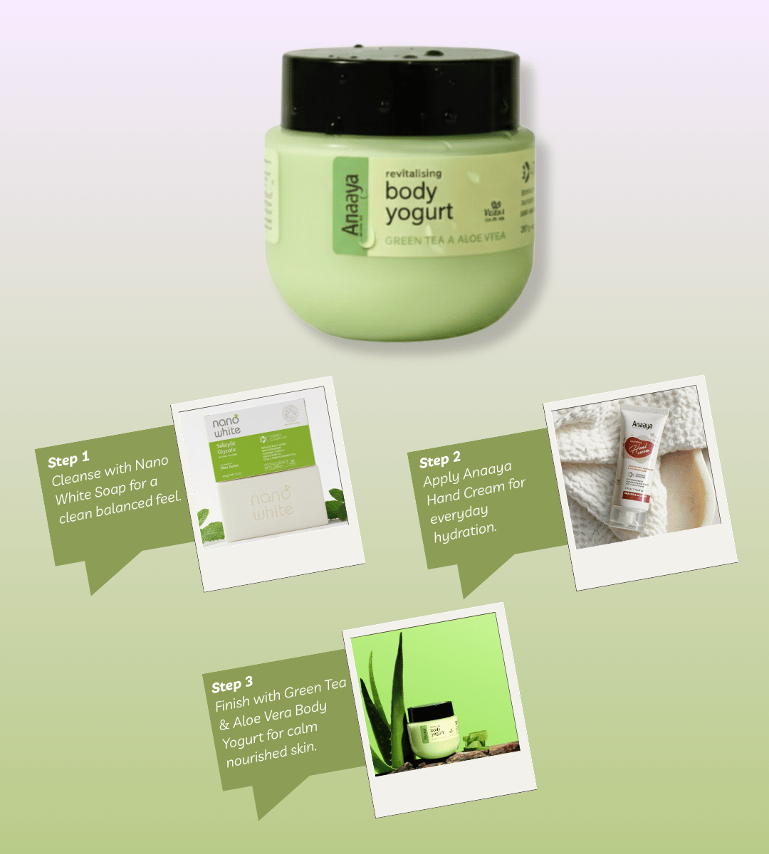 Green Tea and Aloe Vera Oil Balance Body Yogurt 200 ml