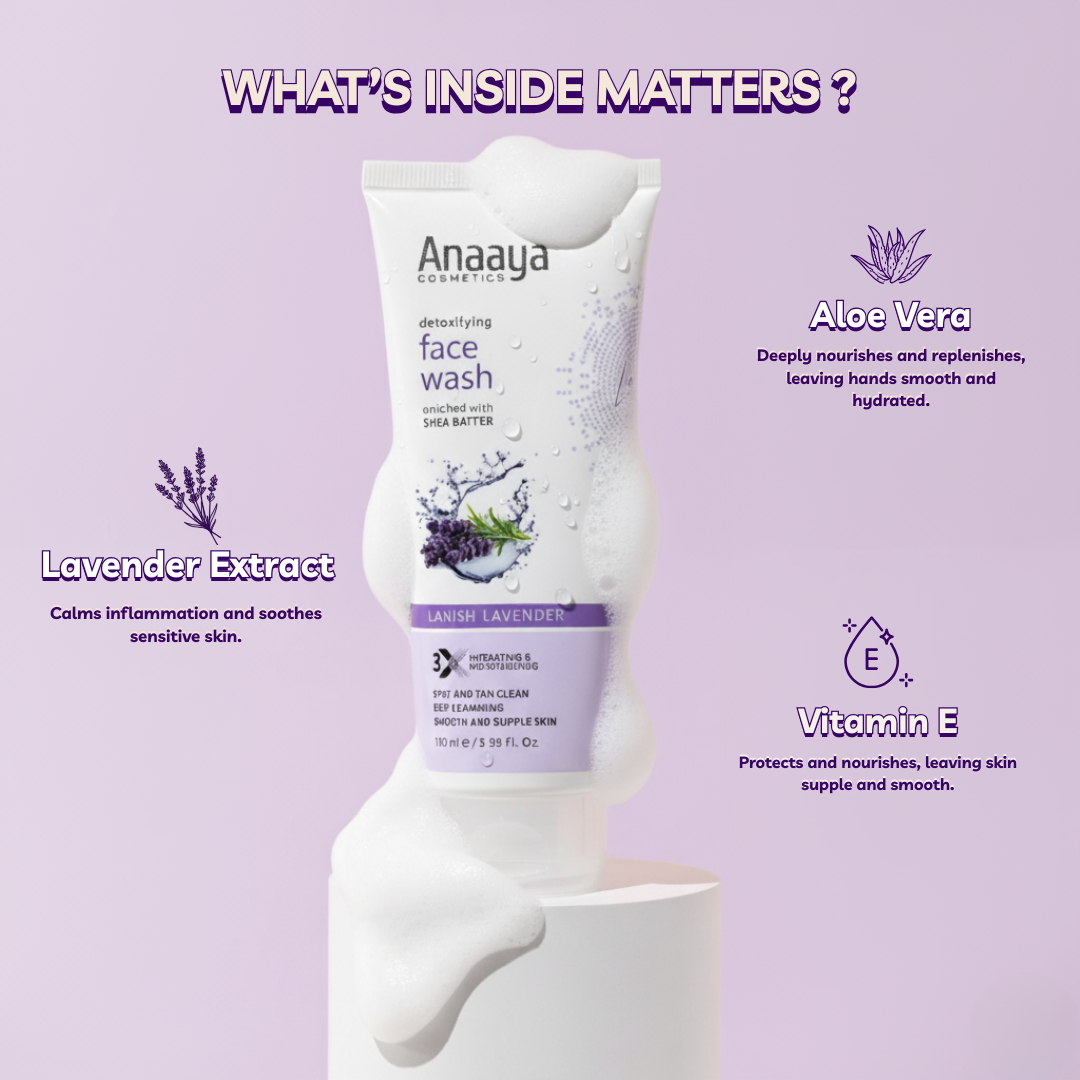 Detoxifying Face Wash | Lavish Lavender | Spot and Tan clean | Deep Cleansing 100ml