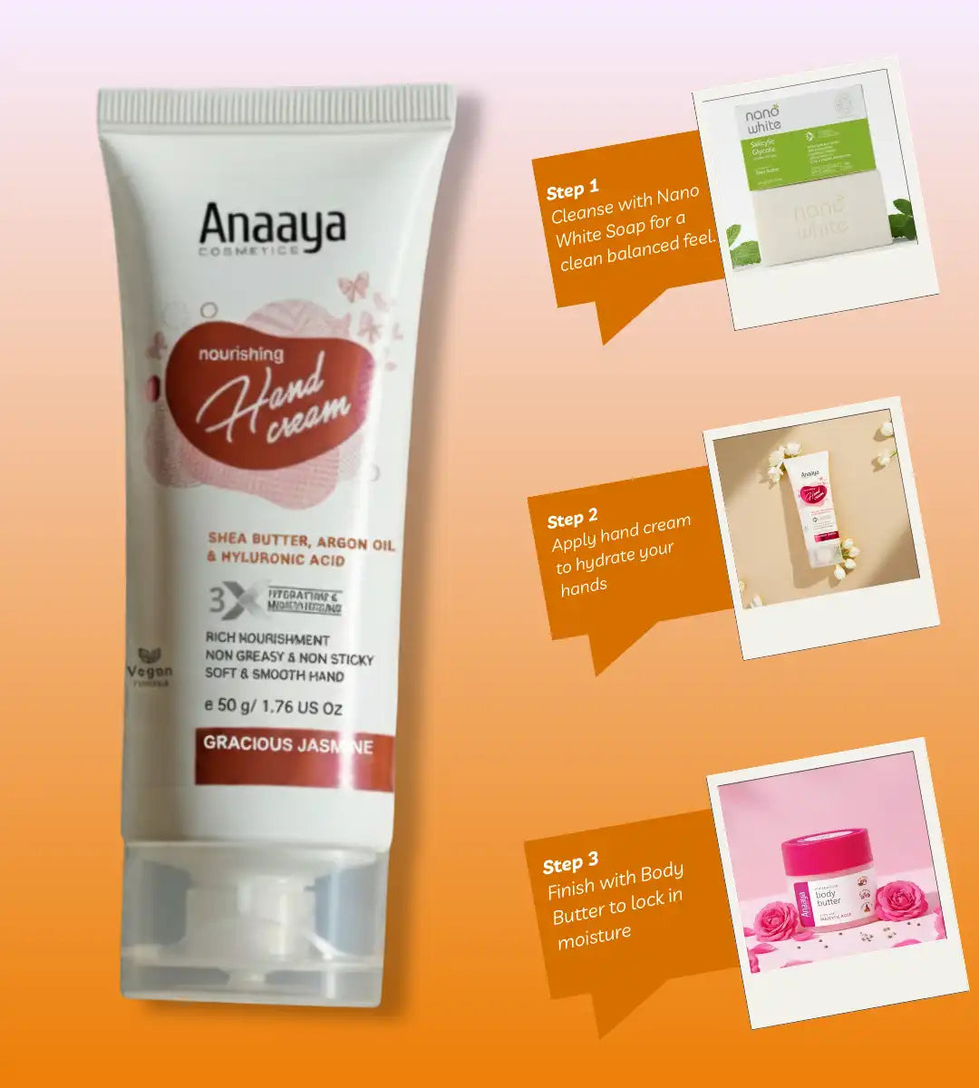 Nourishing Hand Cream | Gracious Jasmine | with Shea Butter, argan Oil & Hyaluronic Acid 50 g