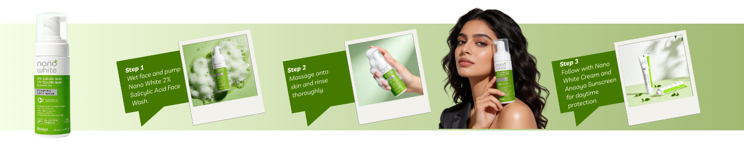 2% Salicylic + 1% Glycolic & Green Tea Foaming Face Wash 100 ml