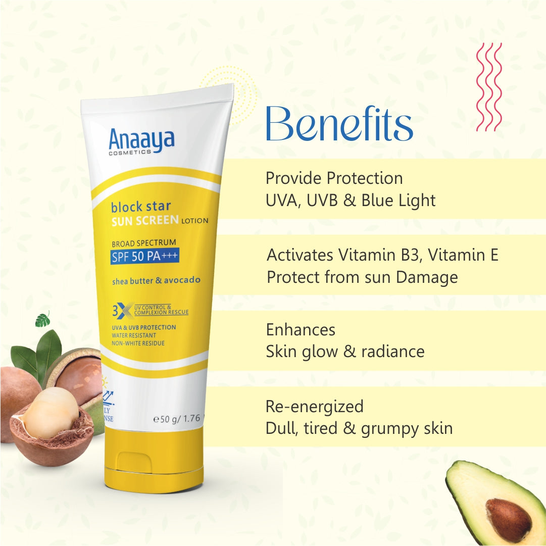 Anaaya Block Star SPF 50 PA+++ : Ultimate Sun Defence