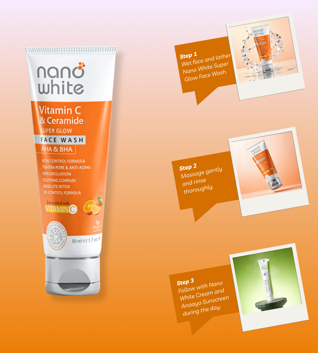 Nano White Face Wash | Super Glow & soft Exfoliation