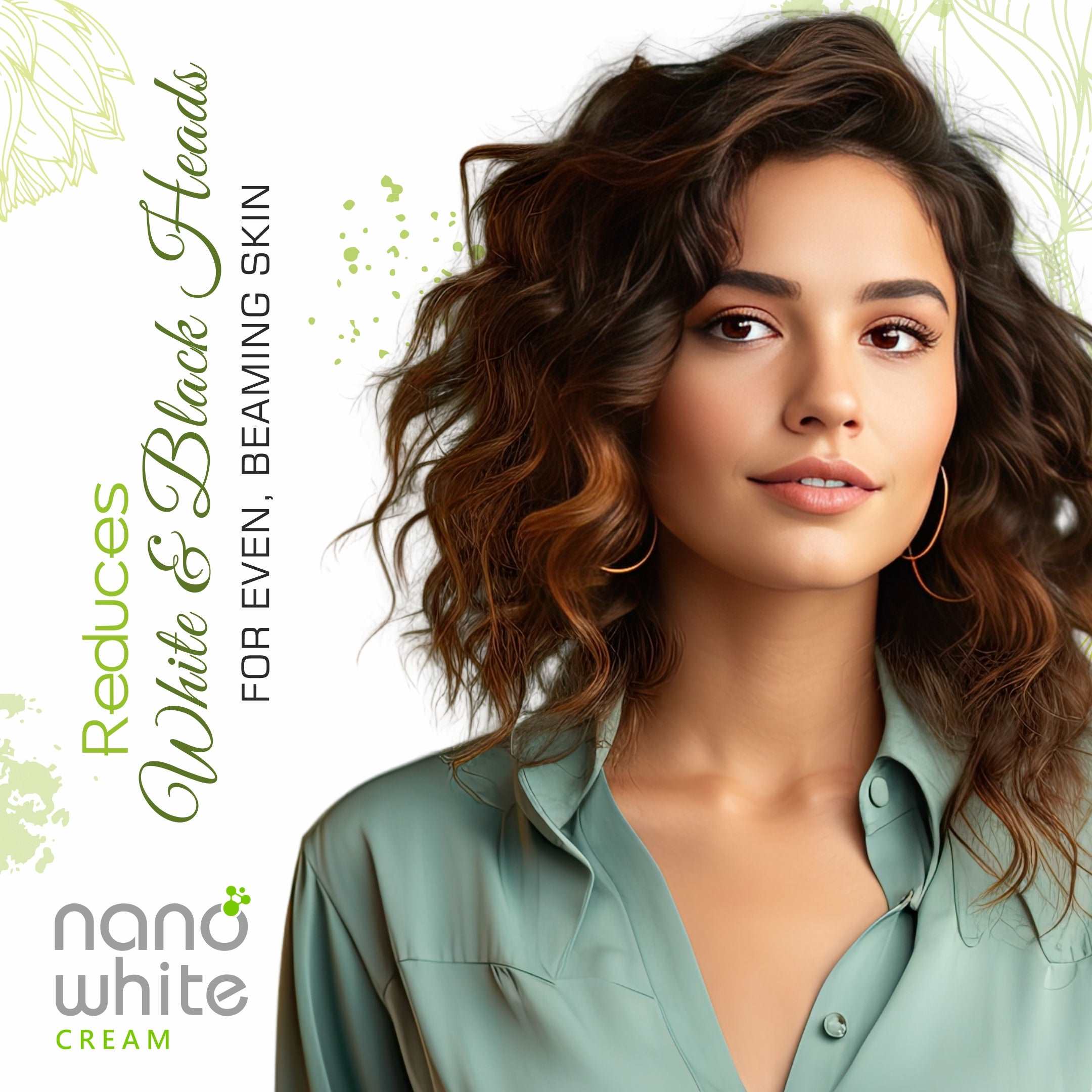 Nano White 2 % Salicylic, 1 % Glycolic & Green Tea  Face Wash & salicylic Acid, Vitamin E Cream for radiant, blemish-free skin. Exfoliates, nourishes, and reduces acne