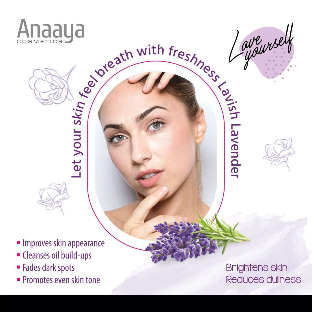 Anaaya Silky Soft Lavish Lavender Body Butter & Detoxifying Face Wash Combo: Hydrating Cream & Deep Cleansing | Spot & Tan Clean | Shea Butter, Vitamin E & Jojoba Oil |  72 Hr Moisturisation