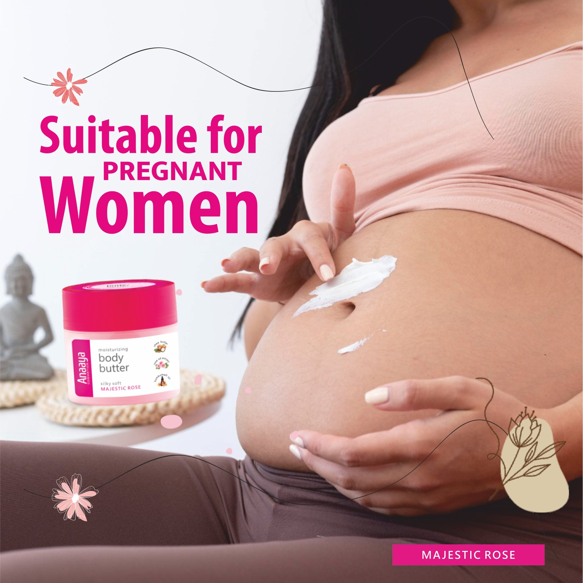 Moisturising Body Butter | Silky soft Majestic Rose | 72-Hour Hydration 100 g