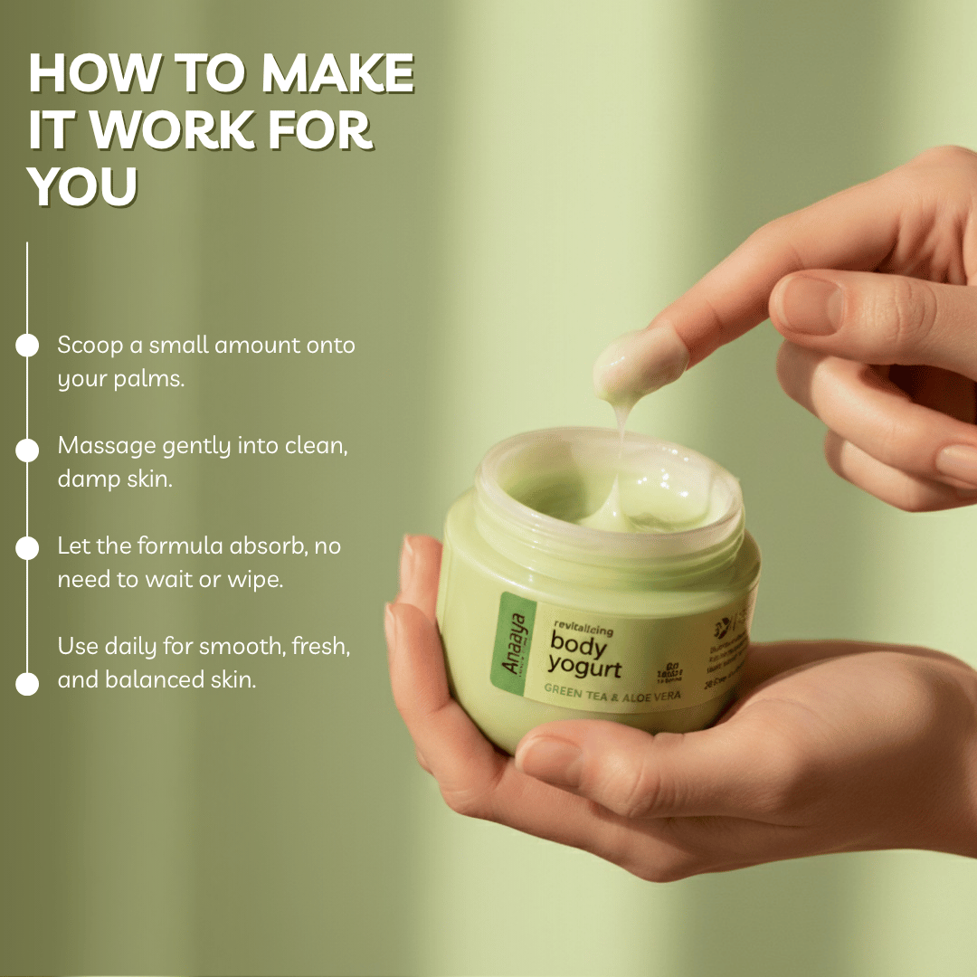 Revitalizing Body Yogurt | Green Tea & Aloe Vera | 3x Hydration & Moisturizing 200ml