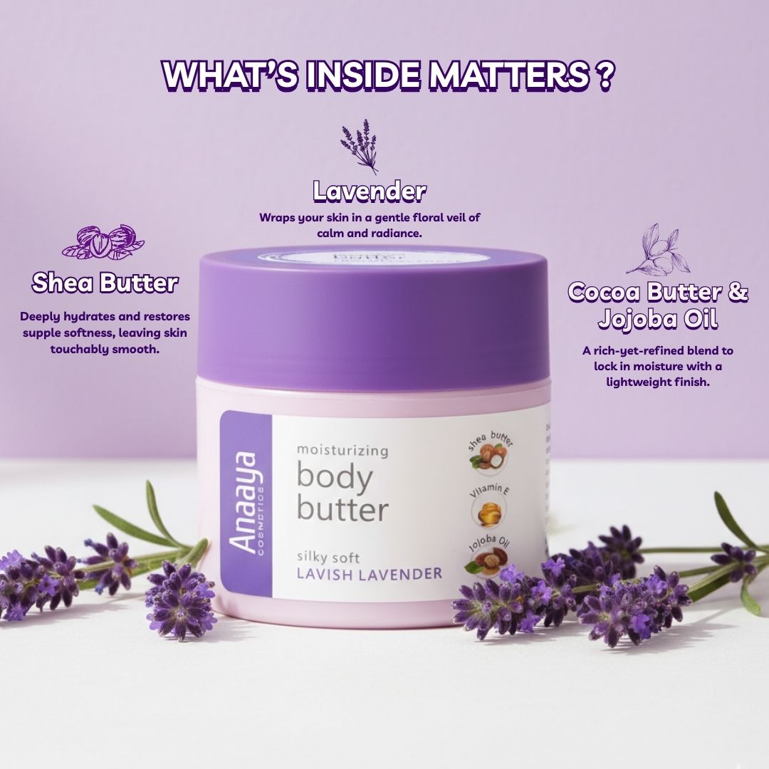 Lavender Body Butter with Jojoba Oil and Cocoa Butter