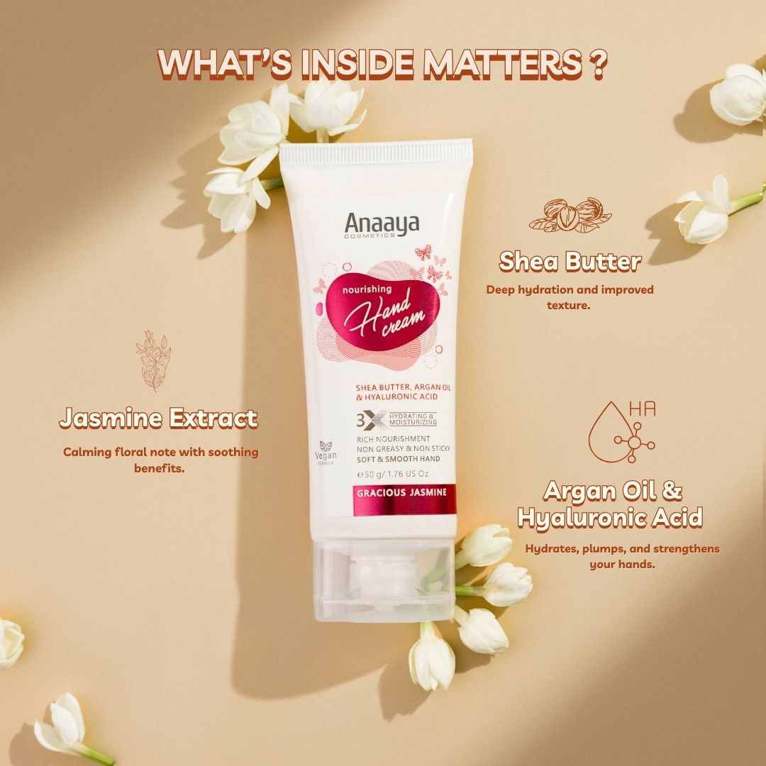 Nourishing Hand Cream | Gracious Jasmine | with Shea Butter, argan Oil & Hyaluronic Acid 50 g