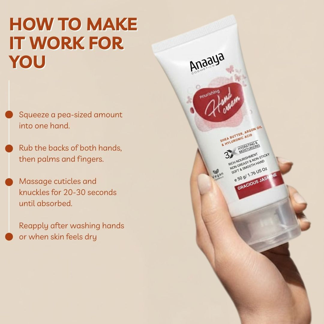 Nourishing Hand Cream | Gracious Jasmine | with Shea Butter, argan Oil & Hyaluronic Acid 50 g