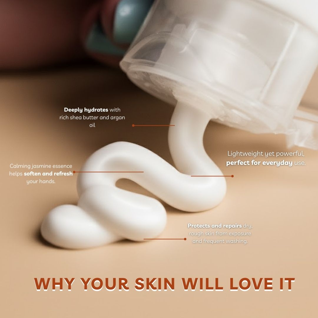 Nourishing Hand Cream | Gracious Jasmine | with Shea Butter, argan Oil & Hyaluronic Acid 50 g