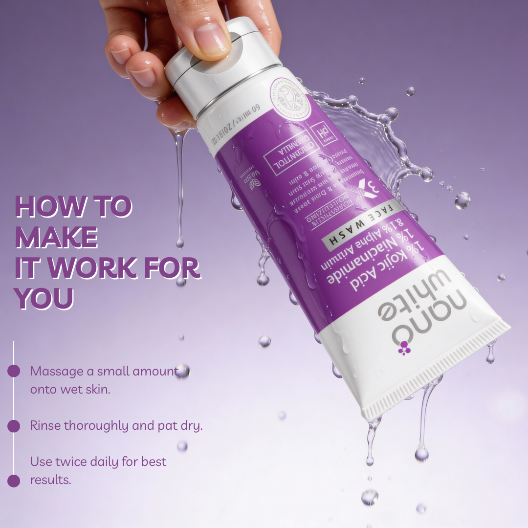 Nano White Face Wash | 1% Kojic Acid and 1% Niacinamide