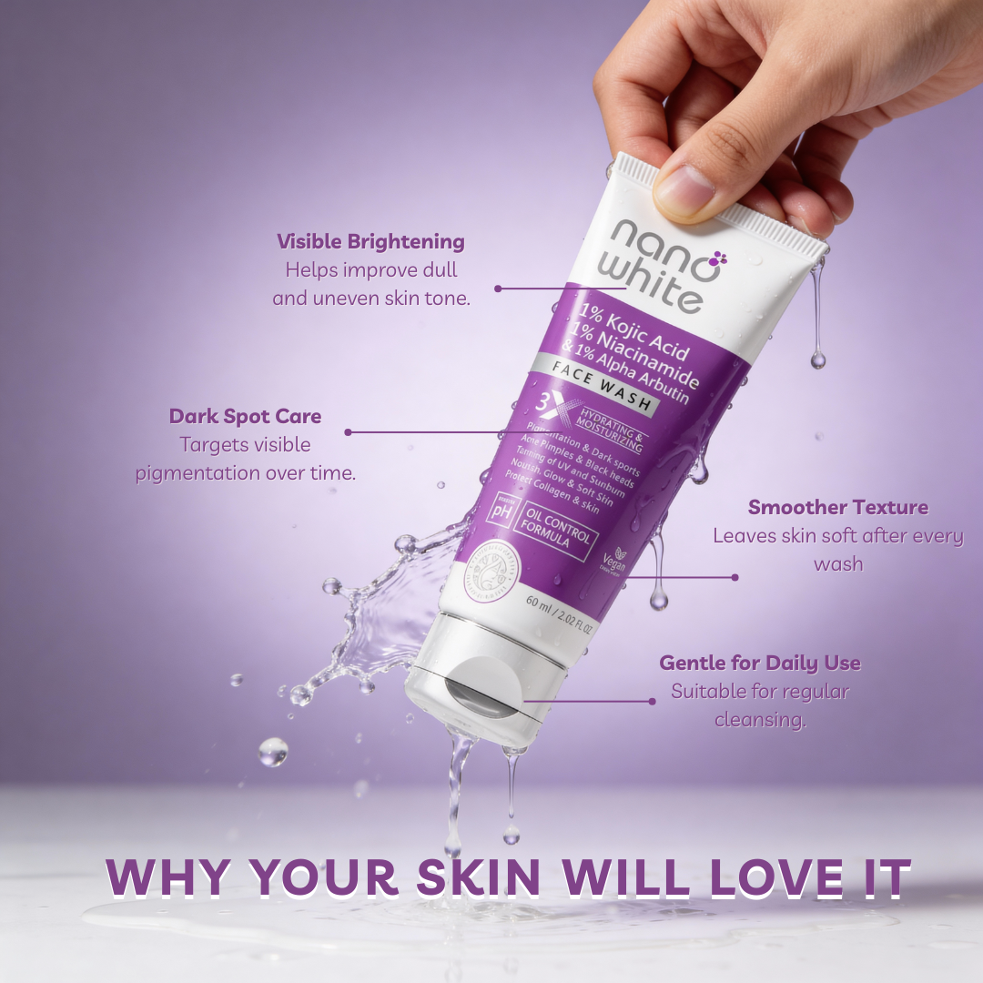 Nano White Face Wash | 1% Kojic Acid and 1% Niacinamide