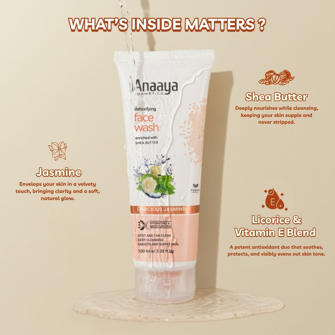 Jasmine Face Wash with Shea Butter for Gentle Detox
