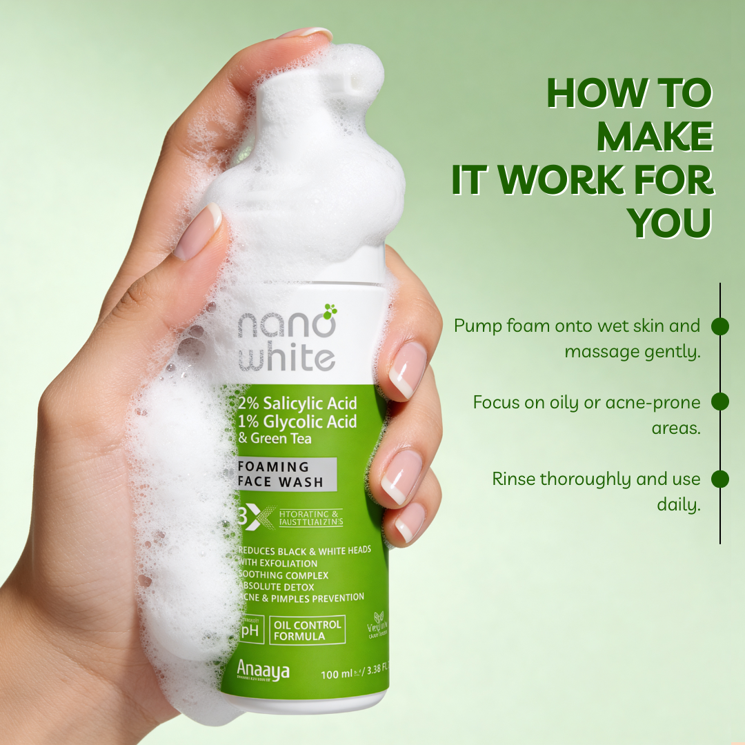 2% Salicylic + 1% Glycolic & Green Tea Foaming Face Wash 100 ml