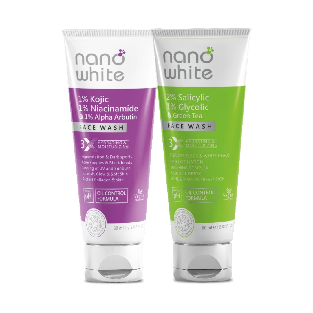 Anaaya Nano White Face Wash Duo: Brightening Kojic & Salicylic