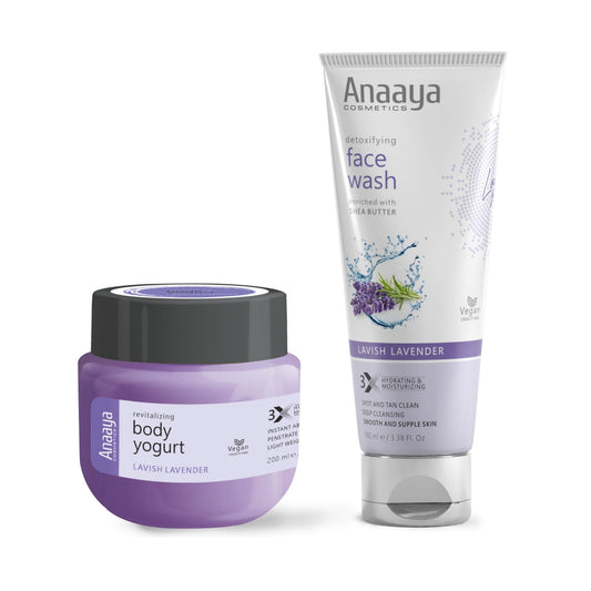 Anaaya Lavender Duo: Body Yogurt & Face Wash | Calming & Hydrating Care