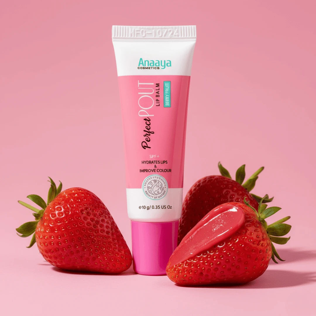 Anaaya Perfect Pout Lip Balm SPF 30 Enriched with Shea and Cocoa Butter Berry Fruit