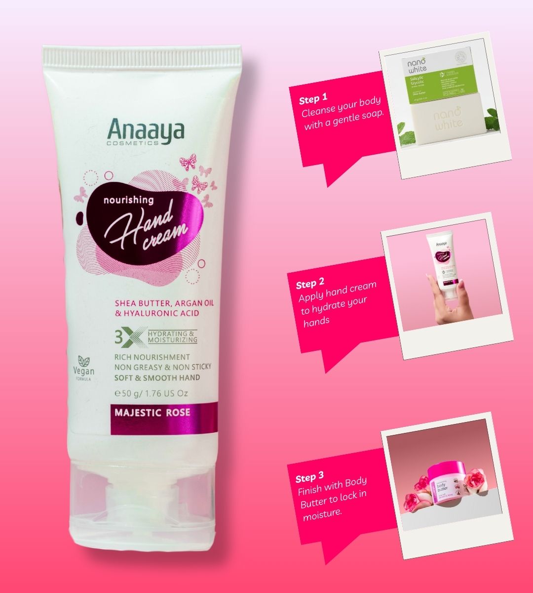 Nourishing Hand Cream | Majestic Rose | with Shea Butter, argan Oil & Hyaluronic Acid 50 g