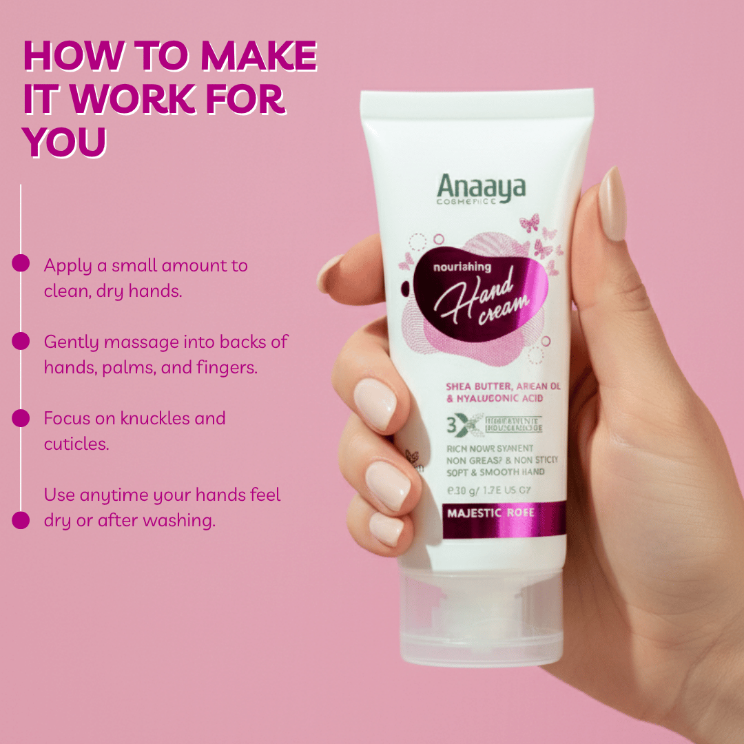 Nourishing Hand Cream | Majestic Rose | with Shea Butter, argan Oil & Hyaluronic Acid 50 g