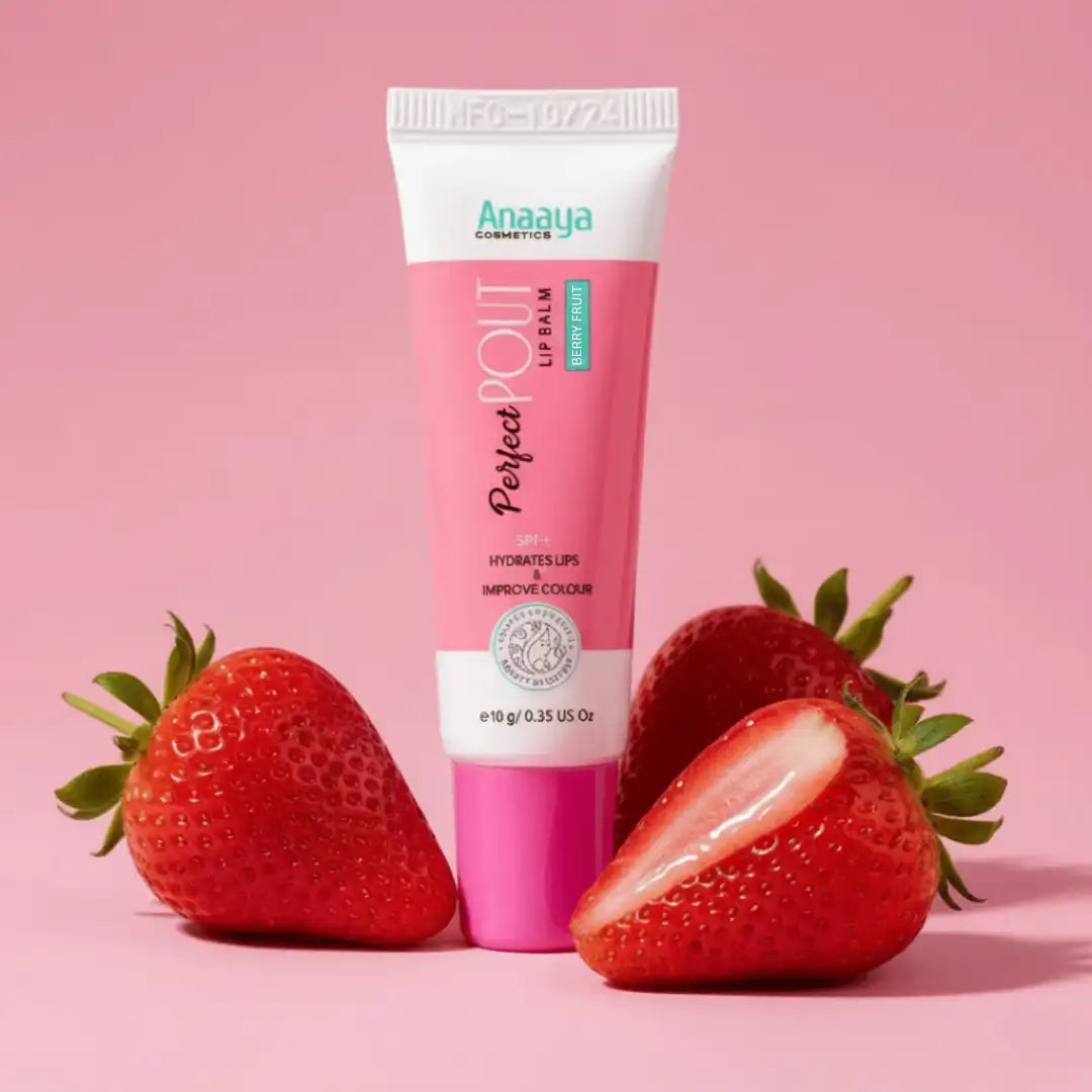 Anaaya Perfect Pout Lip Balm SPF 30 Enriched with Shea and Cocoa Butter Berry Fruit