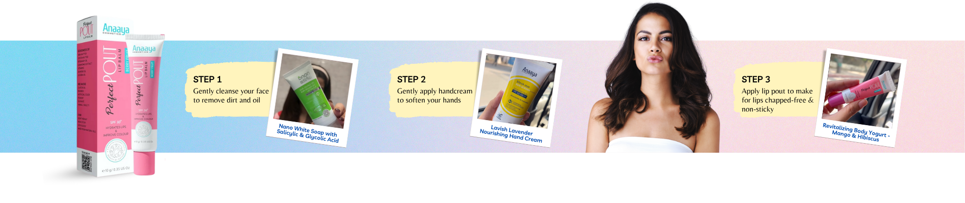 Anaaya Perfect Pout Lip Balm SPF 30 Enriched with Shea and Cocoa Butter Berry Fruit