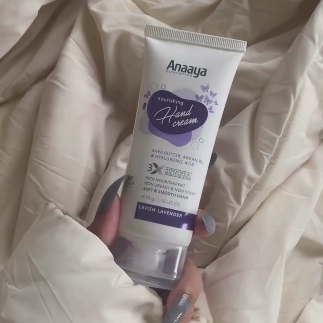 Nourishing Hand Cream |Lavish Lavender | with Shea Butter, argan Oil & Hyaluronic Acid 50 g