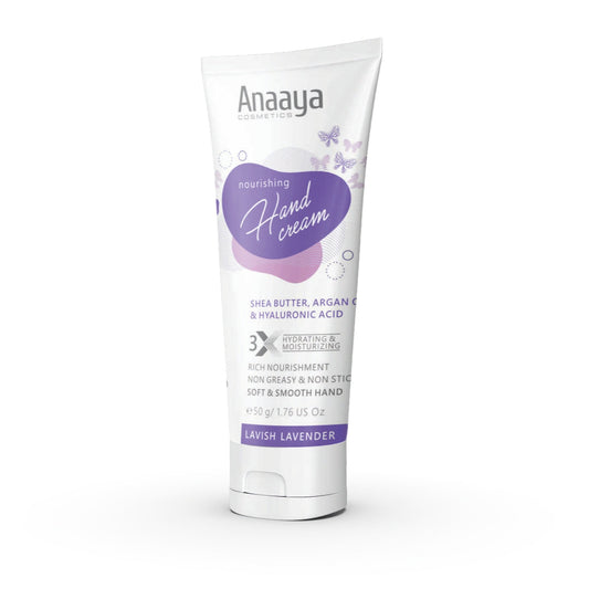 Nourishing Hand Cream |Lavish Lavender | with Shea Butter, argan Oil & Hyaluronic Acid 50 g